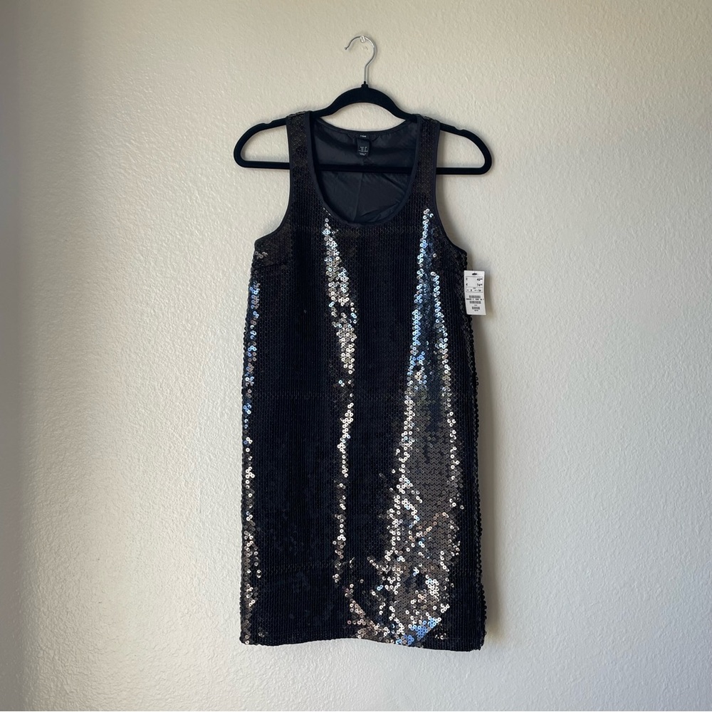H&M Black sequin mini dress